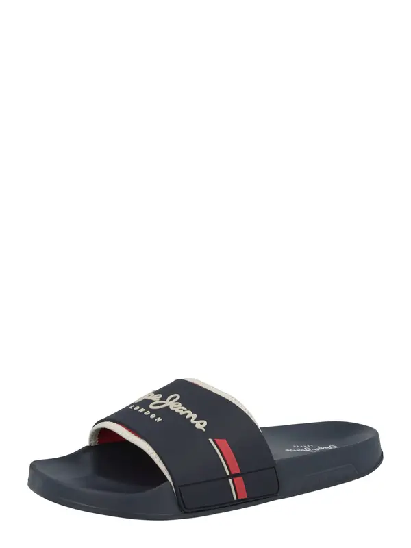 Pepe Jeans Pepe Jeans Nizki natikači 'SLIDER'  mornarska / greige / rdeča
