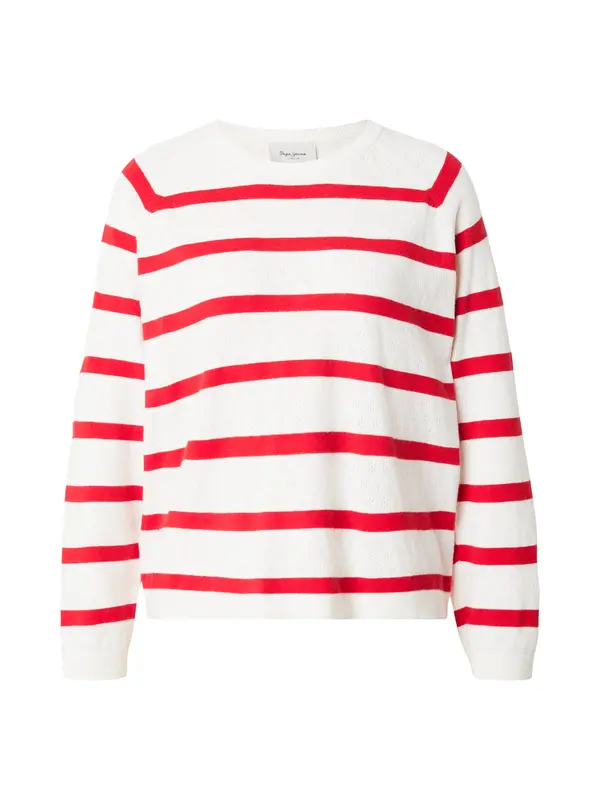 Pepe Jeans Pepe Jeans Pulover  svetlo rdeča / bela