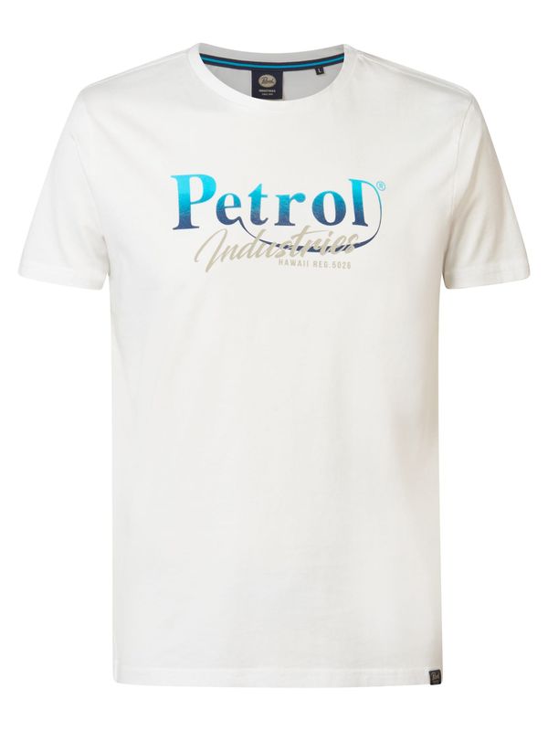 Petrol Industries Petrol Industries Majica  bež / modra / voda / bela