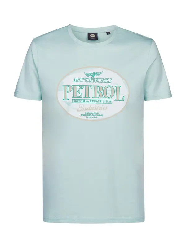 Petrol Industries Petrol Industries Majica  bež / turkizna / meta / bela