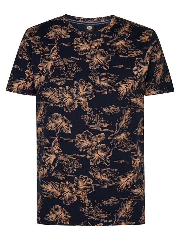 Petrol Industries Petrol Industries Majica 'Crestview'  mornarska / karamel