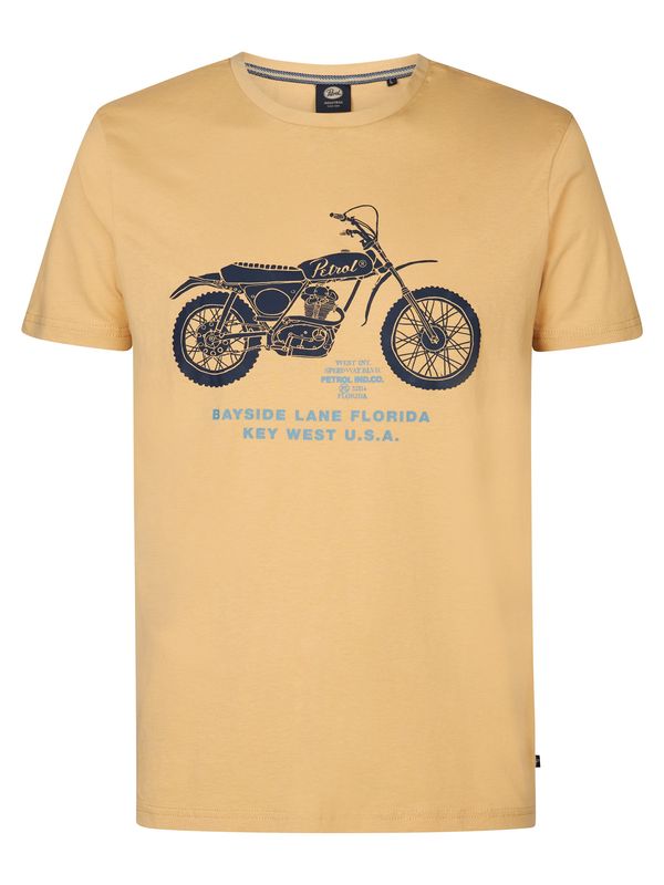 Petrol Industries Petrol Industries Majica 'Manta'  progasto modra / med / pegasto črna