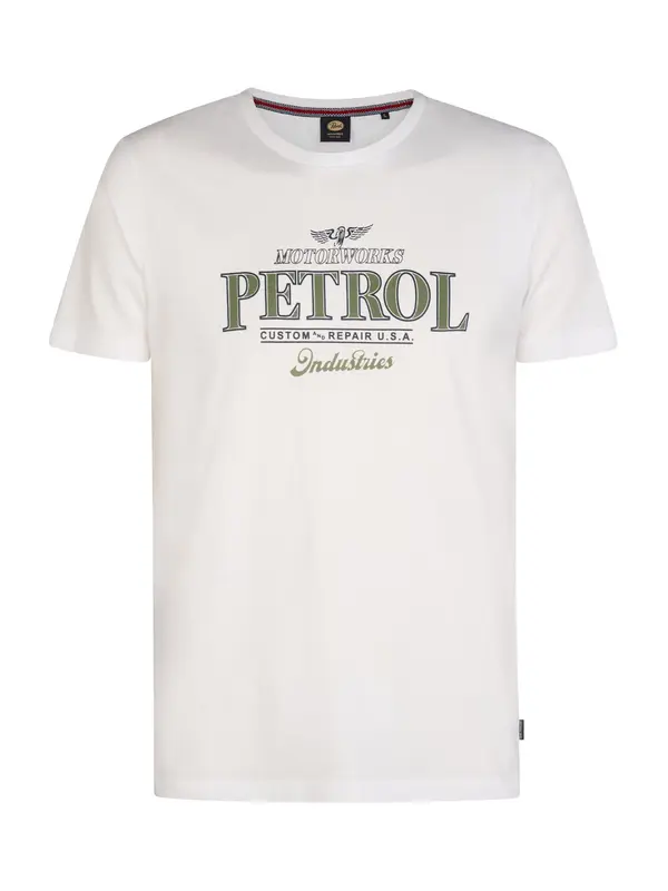 Petrol Industries Petrol Industries Majica  marine / oliva / bela