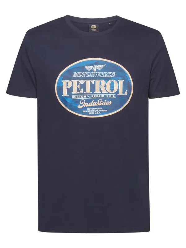 Petrol Industries Petrol Industries Majica  mornarska / bela