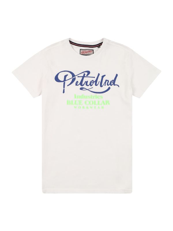 Petrol Industries Petrol Industries Majica  mornarska / neonsko zelena / bela