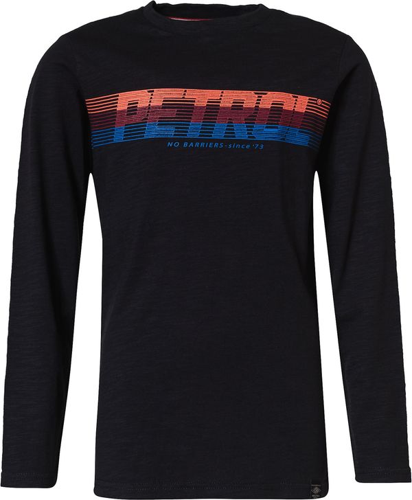 Petrol Industries Petrol Industries Majica  nočno modra / kraljevo modra / oranžna / temno rdeča