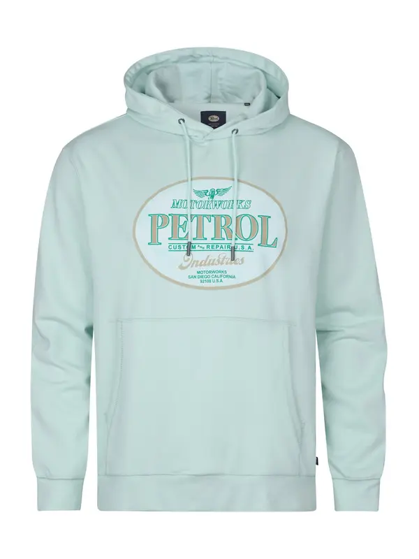 Petrol Industries Petrol Industries Majica  smaragd / meta / svetlo rdeča