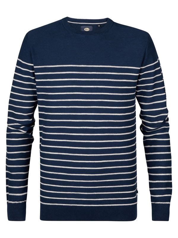 Petrol Industries Petrol Industries Pulover 'Palm'  mornarska / bela