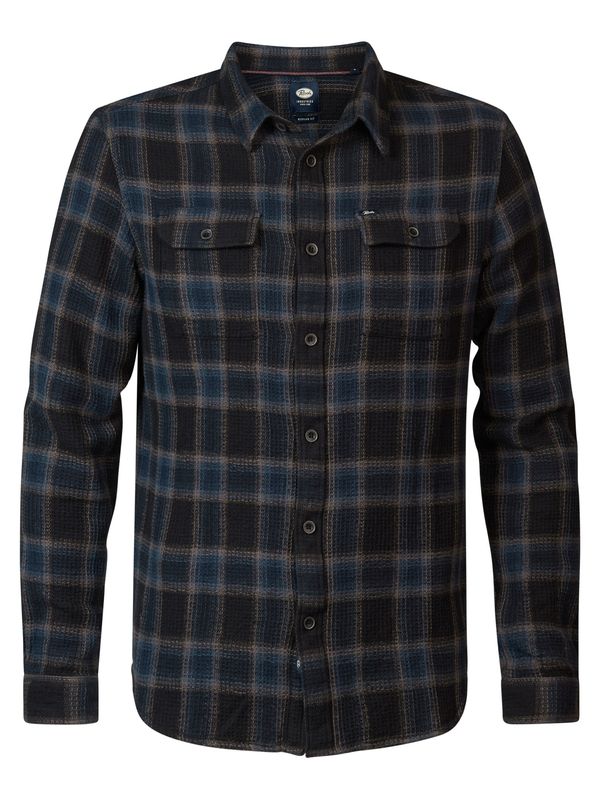 Petrol Industries Petrol Industries Srajca 'Moose'  bež / modra / mornarska / črna