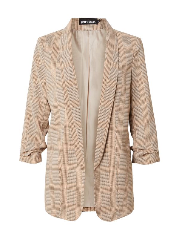 PIECES PIECES Blazer 'PCBOSELLA'  temno siva / greige / bela