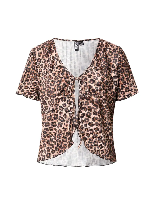 PIECES PIECES Bluza 'PCAMBER'  rjava / črna
