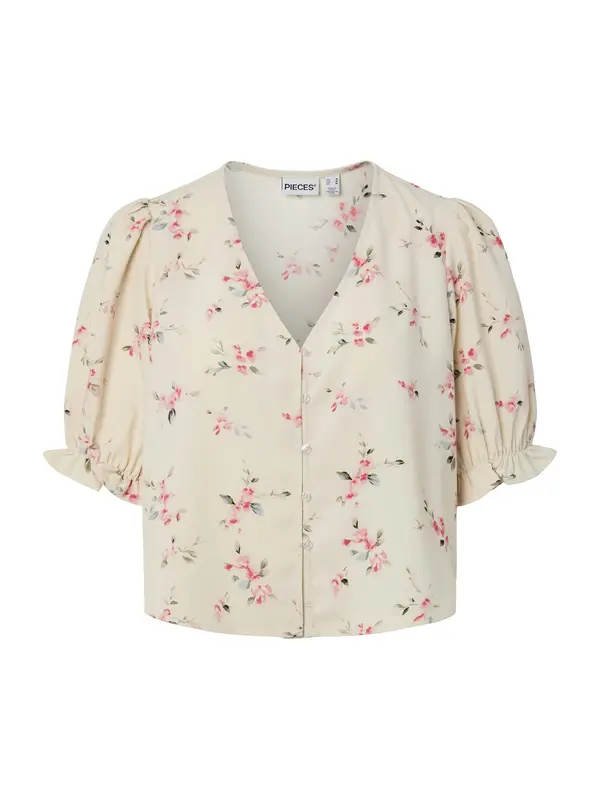 PIECES PIECES Bluza 'PCBOSELLA'  pesek / svetlo modra / oliva / roza