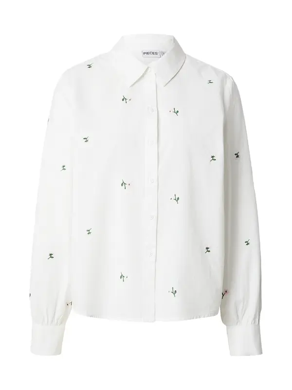PIECES PIECES Bluza 'PCGENEVA'  jelka / rosé / bela