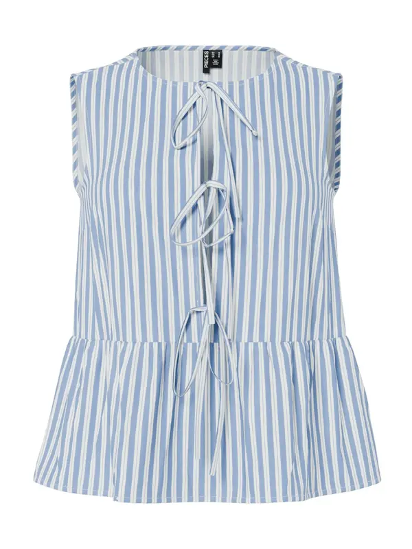 PIECES PIECES Bluza 'PCJOLLY'  svetlo modra / bela