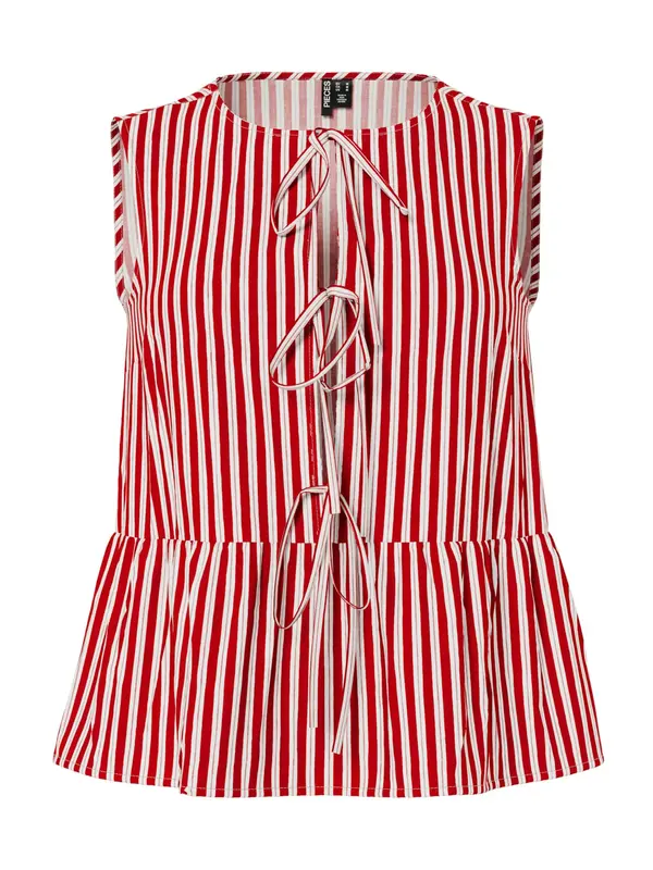 PIECES PIECES Bluza 'PCJolly'  temno rdeča / bela
