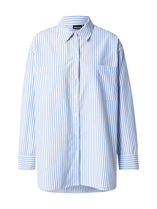 PIECES PIECES Bluza 'PCMELIA'  modra / bela