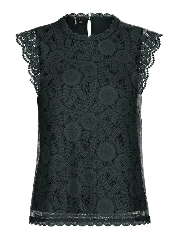 PIECES PIECES Bluza 'PCOLLINE'  temno zelena