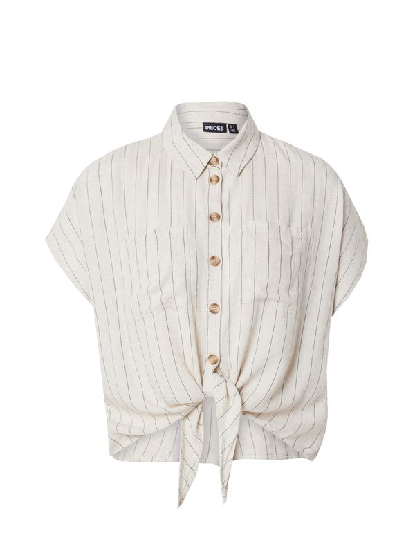 PIECES PIECES Bluza 'PCPIA'  bež / siva