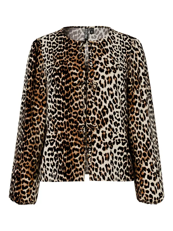 PIECES PIECES Bluza 'PCTiffany'  karamel / kapučino / črna