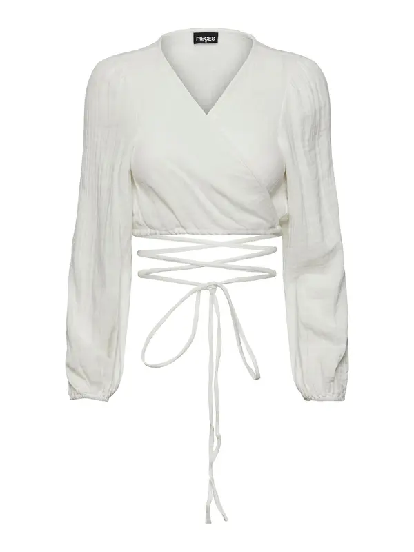 PIECES PIECES Bluza 'Stina'  off-bela