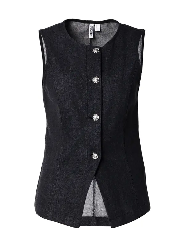 PIECES PIECES Brezrokavnik 'PCFABIA'  črn denim