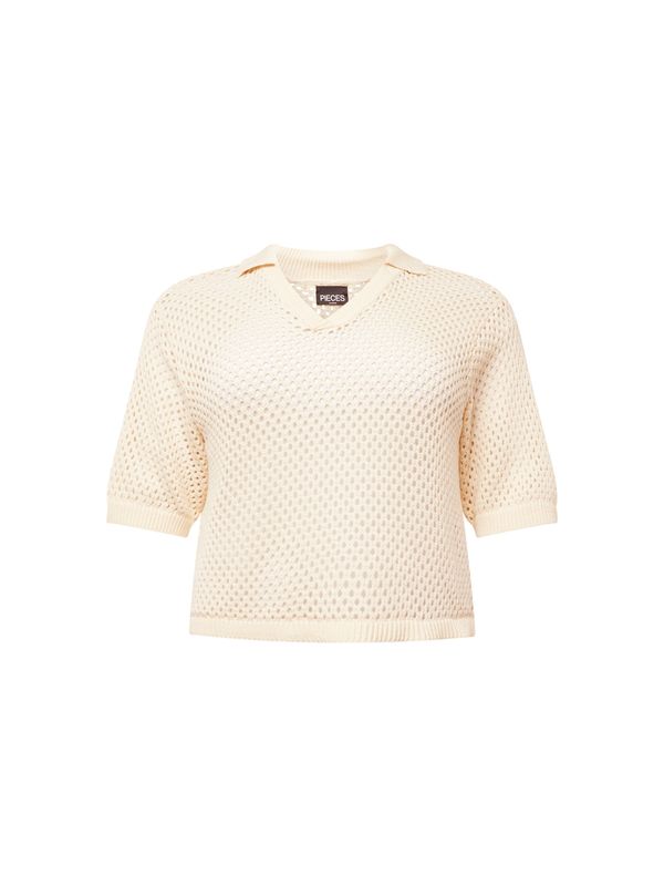 PIECES Curve PIECES Curve Pulover 'LAYA'  volneno bela