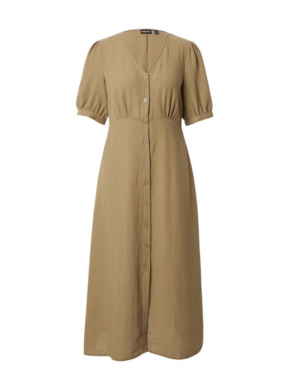 PIECES PIECES Dolga srajca 'MADDIE'  oliva