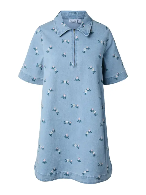 PIECES PIECES Dolga srajca 'PCFlora'  moder denim