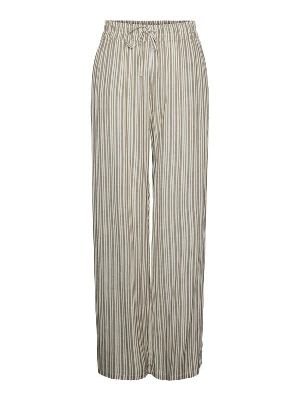 PIECES PIECES Hlače 'ALVINA'  oliva / bela