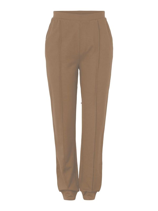 PIECES PIECES Hlače 'Klara'  svetlo rjava