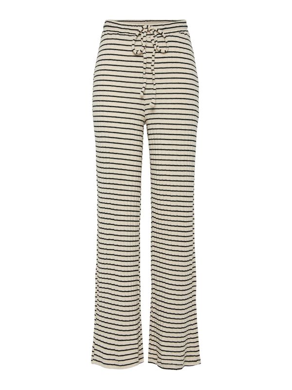 PIECES PIECES Hlače 'PCIRIS'  bež / črna