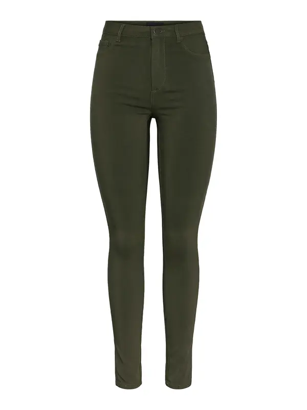 PIECES PIECES Jeans pajkice 'HIGHSKIN'  zelena