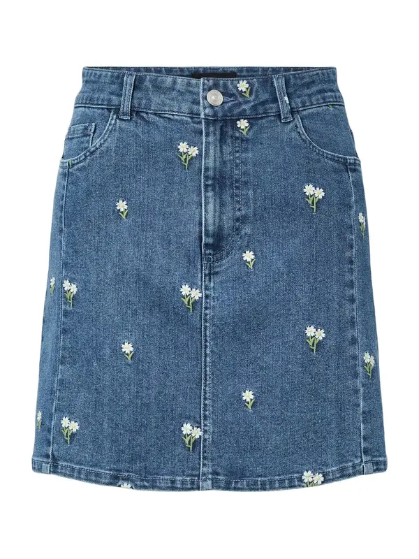 PIECES PIECES Krilo 'PCFlora'  moder denim / zelena / bela