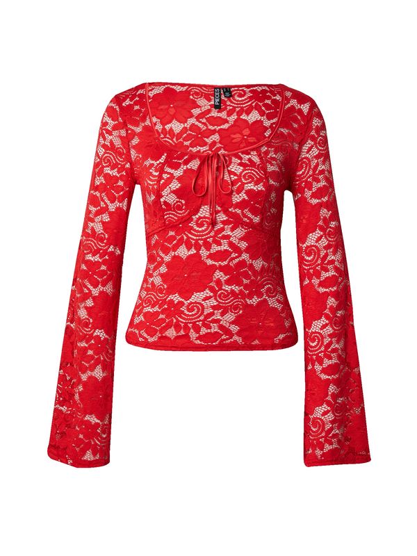 PIECES PIECES Majica 'PCAmalie'  živo rdeča