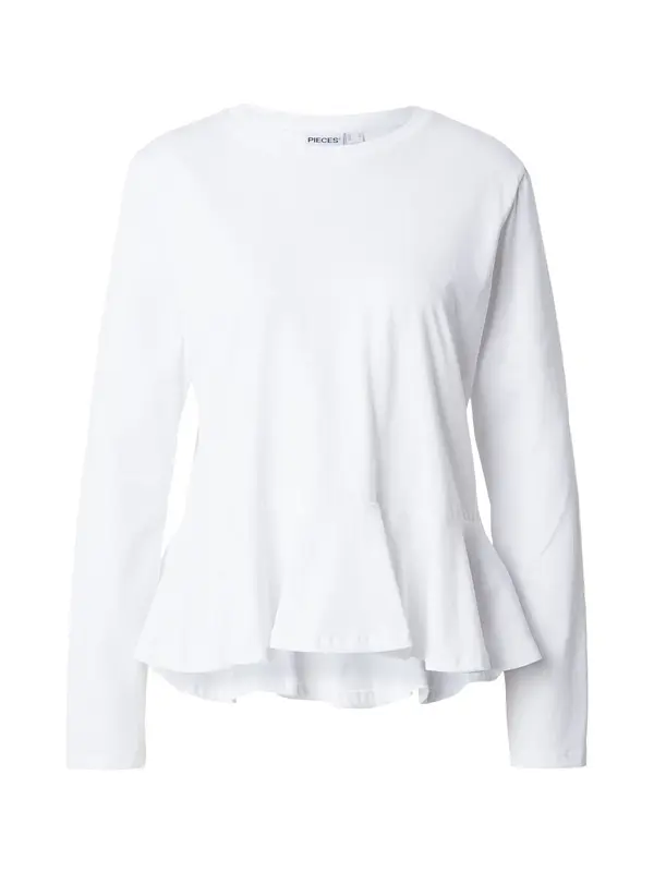 PIECES PIECES Majica 'PCDANILLA PEPLUM'  bela