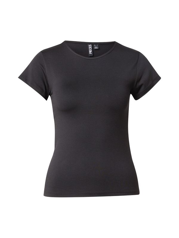 PIECES PIECES Majica 'PCECHO'  črna