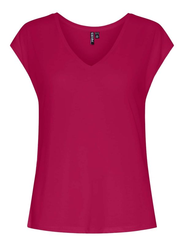 PIECES PIECES Majica 'PCKAMALA'  češnjevo rdeča