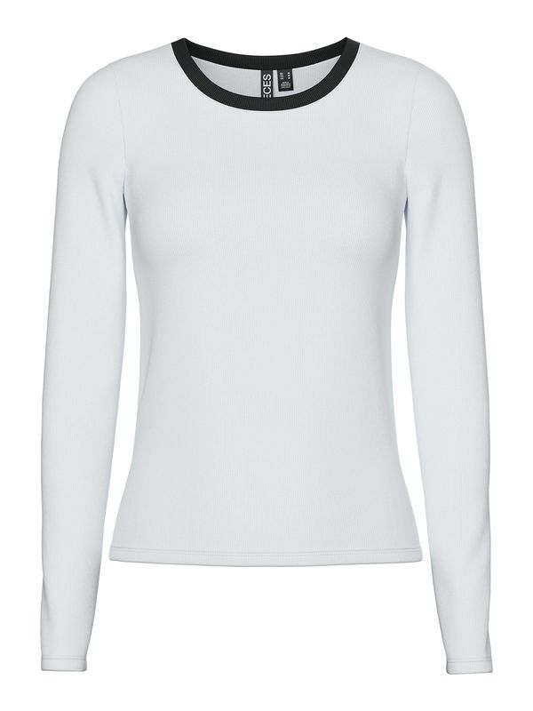 PIECES PIECES Majica 'PCMay'  črna / bela