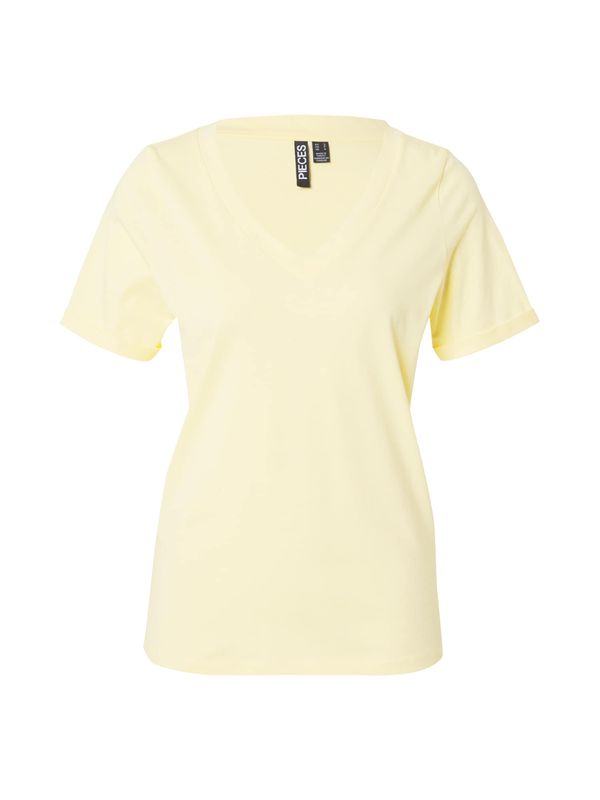 PIECES PIECES Majica 'PCRIA'  svetlo rumena