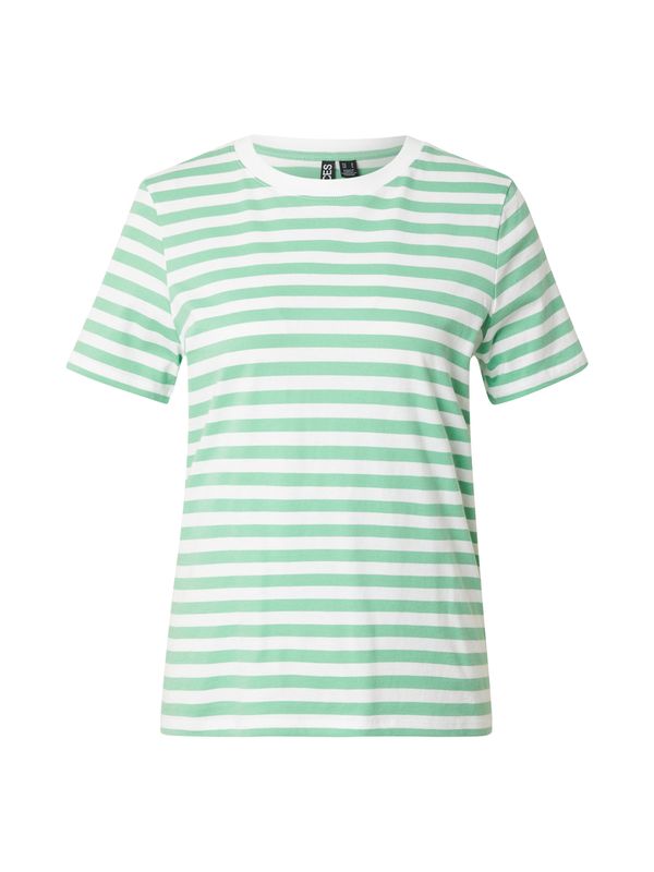 PIECES PIECES Majica 'PCRIA'  svetlo zelena / bela