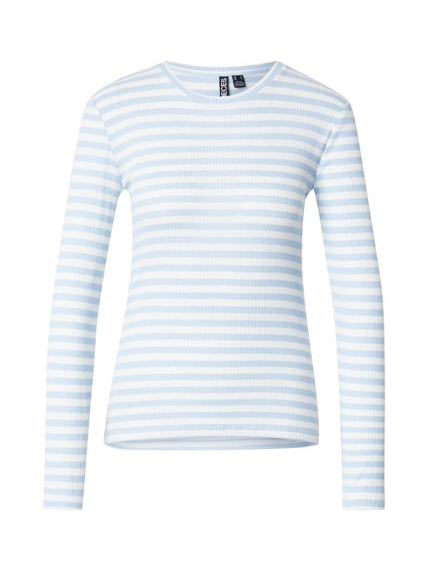 PIECES PIECES Majica 'PCRUKA'  svetlo modra / bela