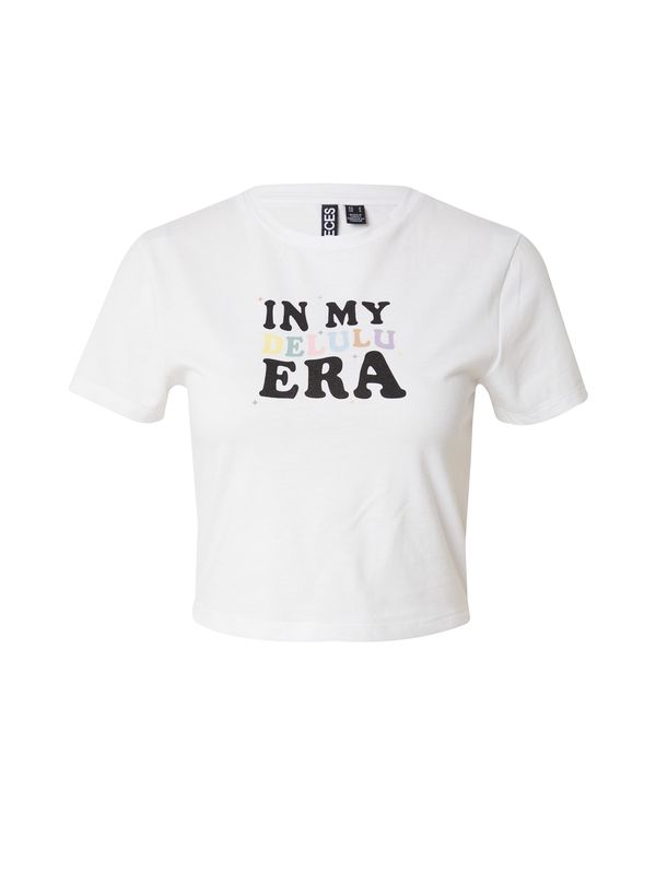 PIECES PIECES Majica 'PCSUNNY'  svetlo modra / roza / črna / bela