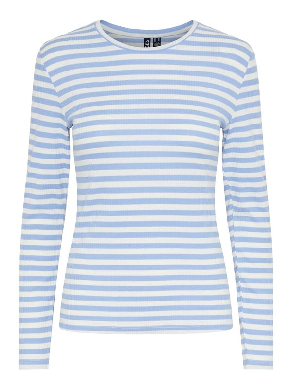 PIECES PIECES Majica 'RUKA'  svetlo modra / bela