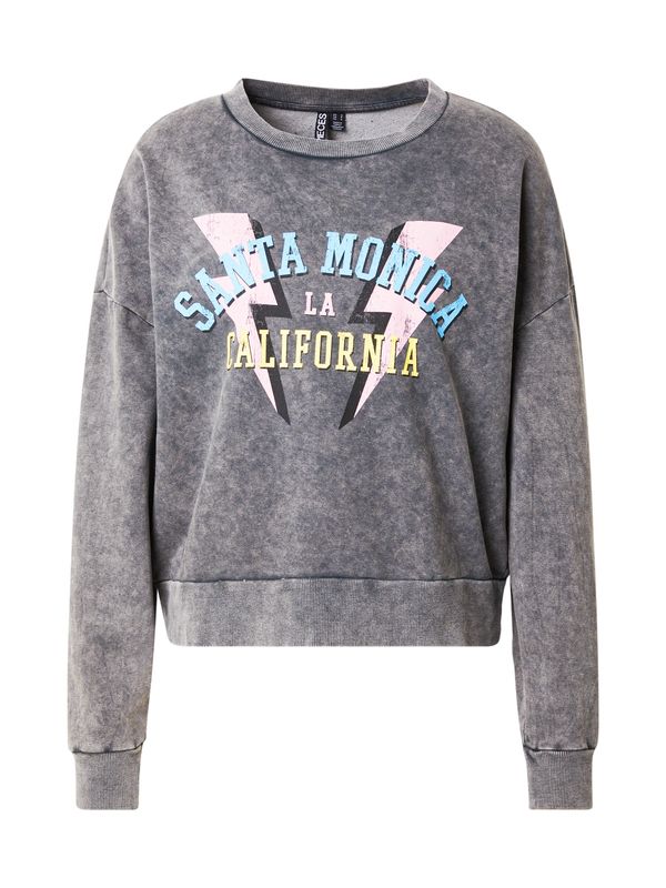 PIECES PIECES Majica  svetlo modra / rumena / roza / pegasto črna