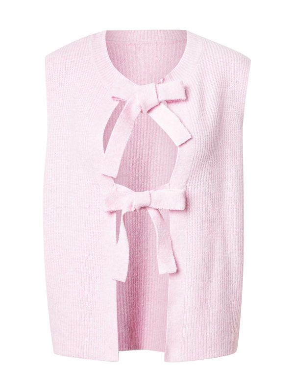 PIECES PIECES Pleten brezrokavnik  roza