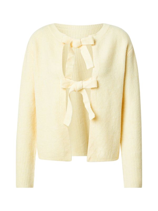 PIECES PIECES Pletena jopa  pastelno rumena