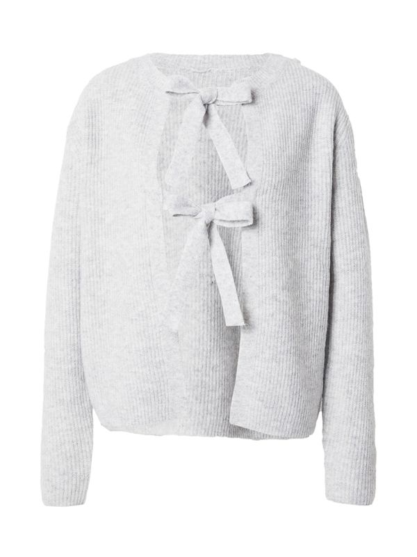 PIECES PIECES Pletena jopa 'SILLY'  svetlo siva