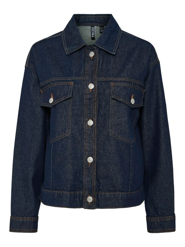 PIECES PIECES Prehodna jakna 'PCELMA'  moder denim