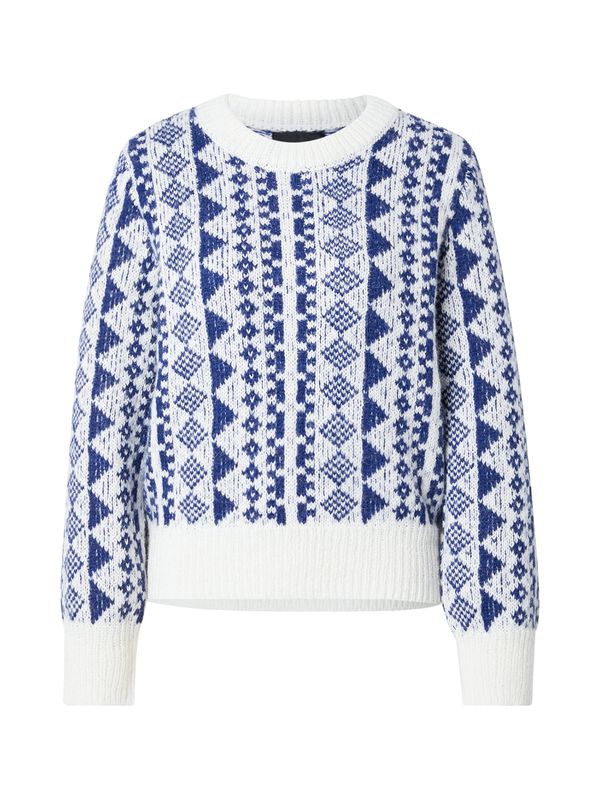 PIECES PIECES Pulover 'PCNIANNA'  modra / bela