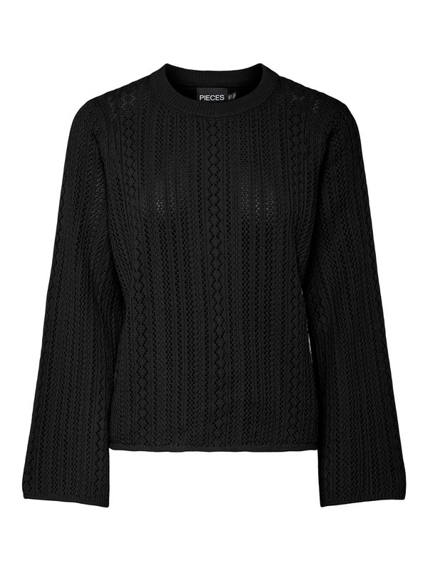 PIECES PIECES Pulover 'PCNUKA'  črna